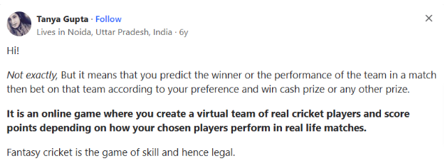 Is Fantasy Cricket Gambling Is Fantasy Cricket Gambling