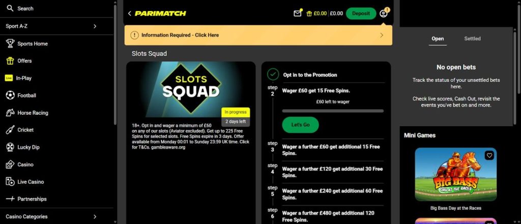 qualifying requirements on Parimatch Bonus Code 